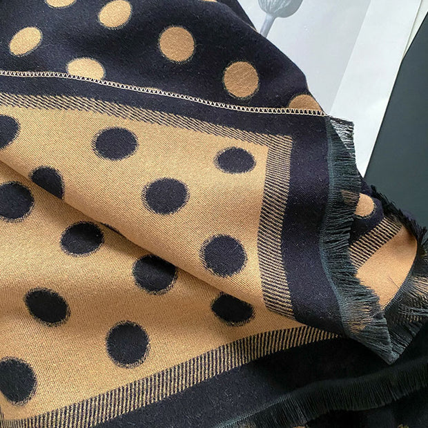 Cashmere Dots Print Women Winter Scarf Shawl