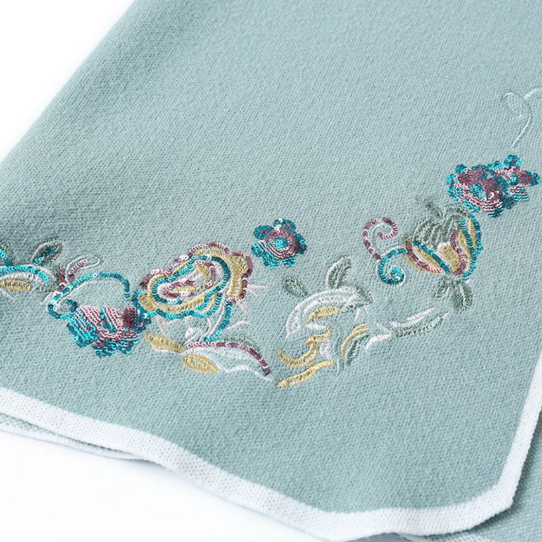 Sequined Embroidered Mothers Women Knit Cardigan Jacket