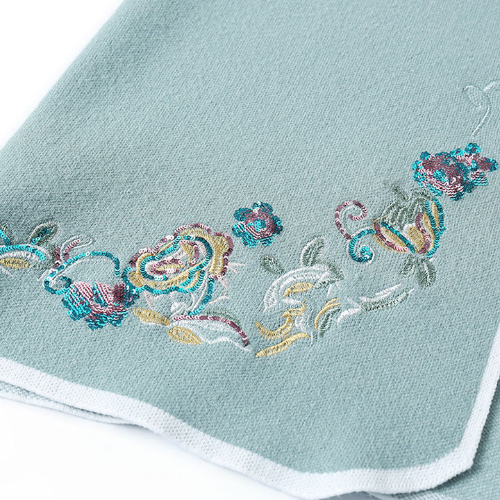 Sequined Embroidered Mothers Women Knit Cardigan Jacket