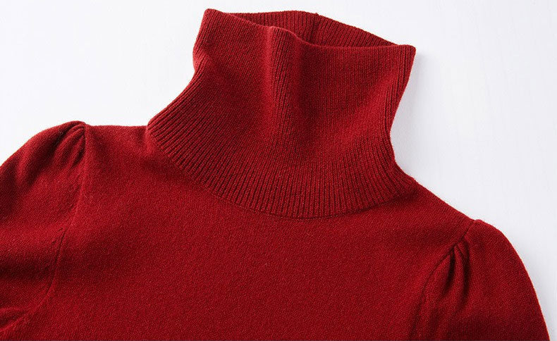 Black Red Winter Knit Sweater Belt A-line Maxi Dress