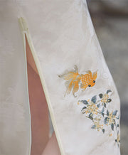 Jacquard Floral Embroidered Cheongsam Qipao Dress
