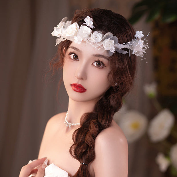 Flower Crown Wedding Hair Wreath Headpiece