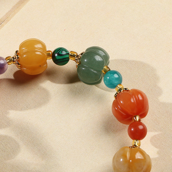 Jade Pumpkin Beads Pixiu Pendants Woman Bracelets