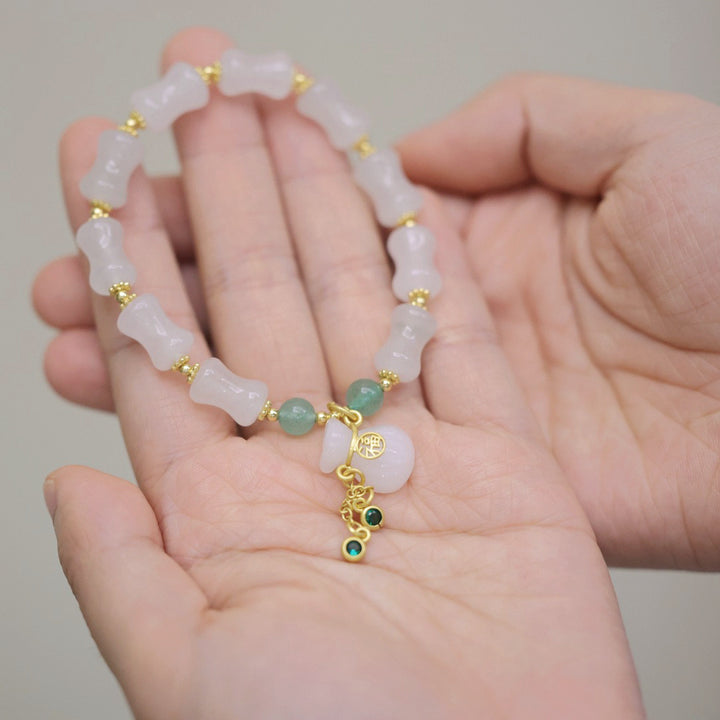 Jade Bamboo Pumpkin Pendant Woman Bracelets