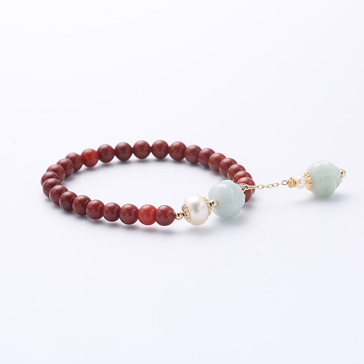 Natural Agate Jade Rose Pendant Woman Bracelets