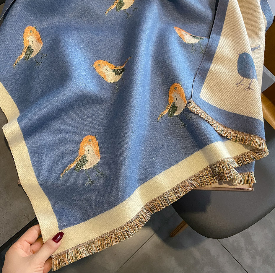 Cashmere Animal Print Women Winter Scarf Shawl
