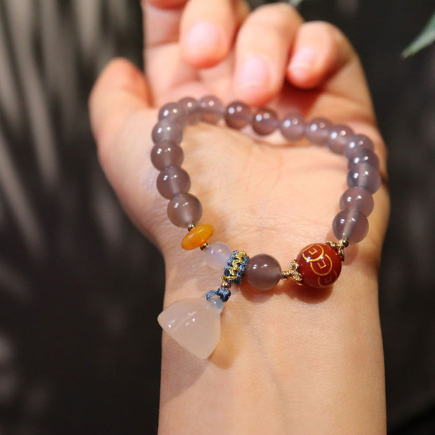 Handmade Jade Beads Lotus Woman Pedants Bracelets