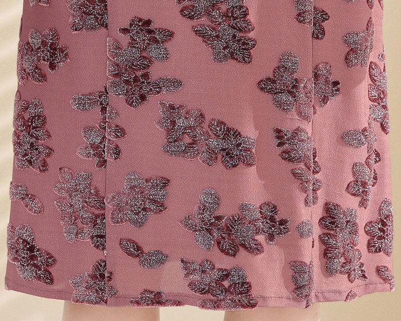 2 Pieces Mothers Floral Cheongsam Qipao Dress & Jacket