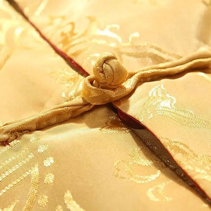 Reversible Chinese Man Jacquard Tang Suit Uniform Kungfu Top