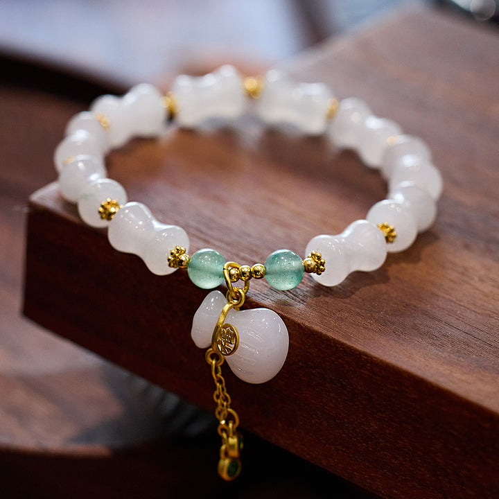 Jade Bamboo Pumpkin Pendant Woman Bracelets