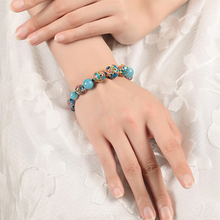 Blue Crystal Cloisonne Handmade String Bracelets