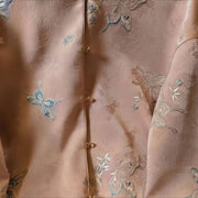 Blue Pink Embroidered Cheongsam Jacket Blouse