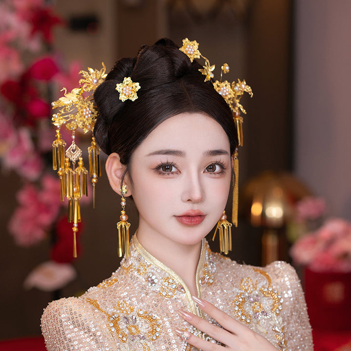 Alloy Bird Flower Bridal Wedding Hairpins Clips & Earrings