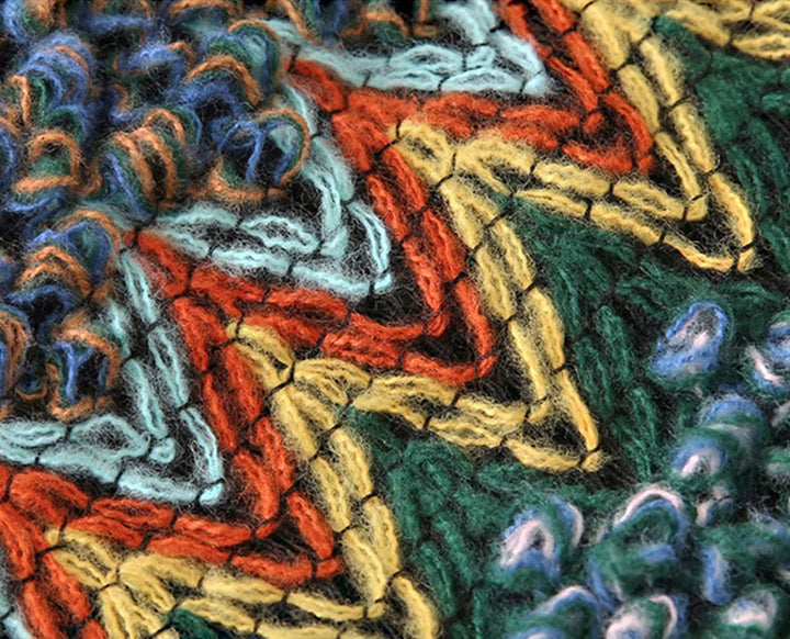 Color Block Knit Winter Women Wrap Shawl