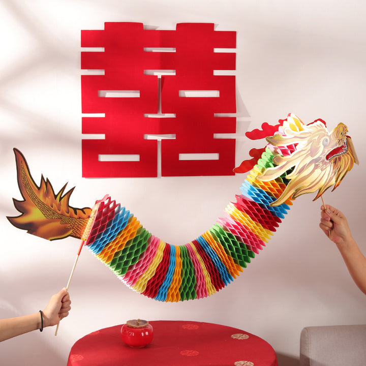 Chinese Paper Cutting Dragon Wedding Bridal Festival Decoration