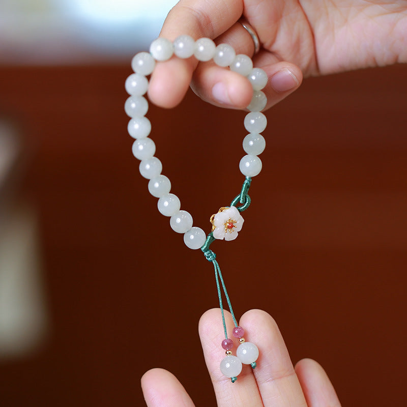 Jade Plum Blossom Pendant Woman String Bracelets