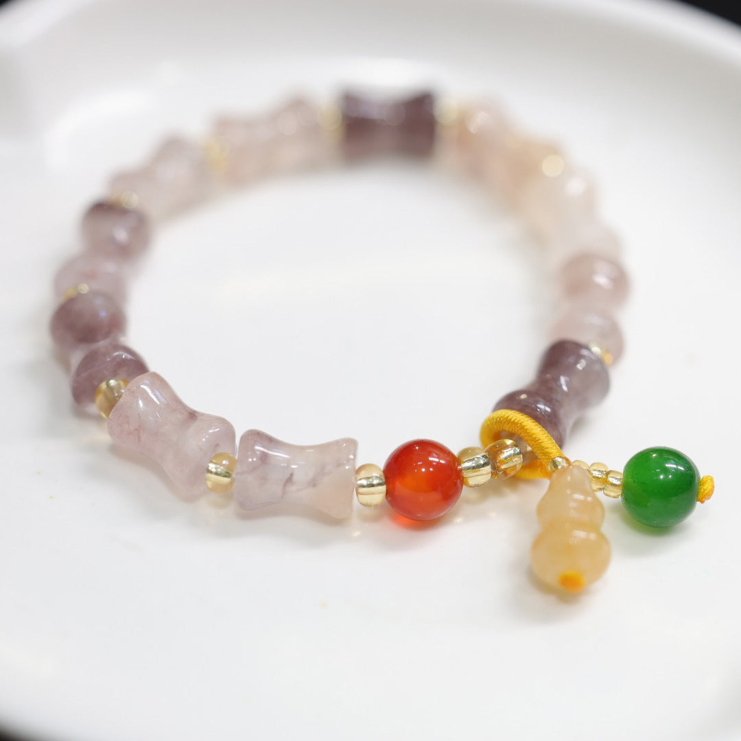 Jade Bamboo Pumpkin Pendant Woman Bracelets