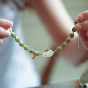 Jade Chinese Zodiac Rabbit Silver Beads Bracelets
