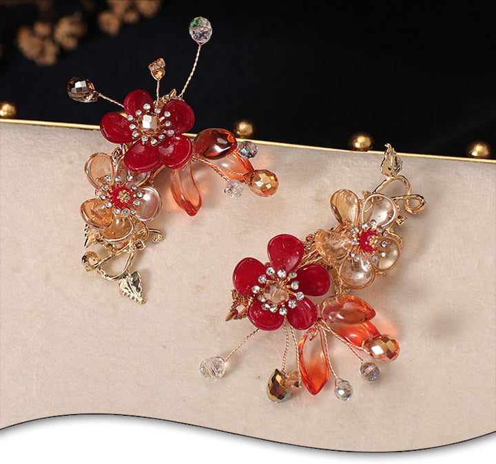 7 Pcs Bridal Wedding Tassels Hairpins Clips & Earrings
