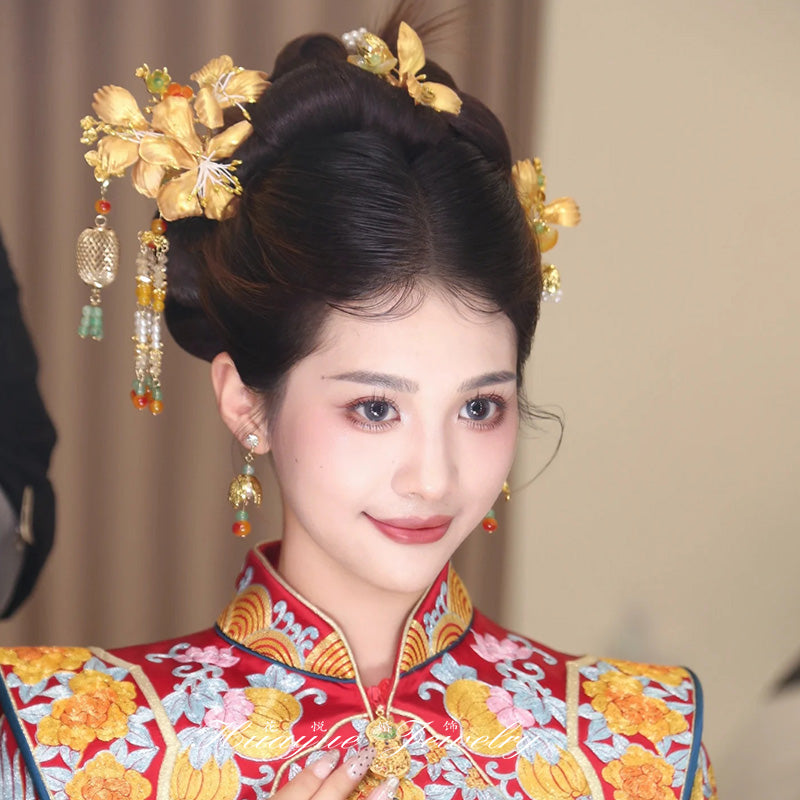 Alloy Flower Wedding Bridal Hair Clips Pins & Earrings
