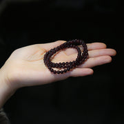 Three Circle Garnet Beads Woman Bracelets