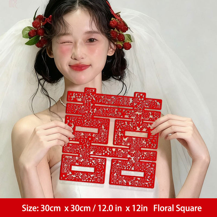Chinese Double Happiness Paper Cut Weddingm Decor Photography Props