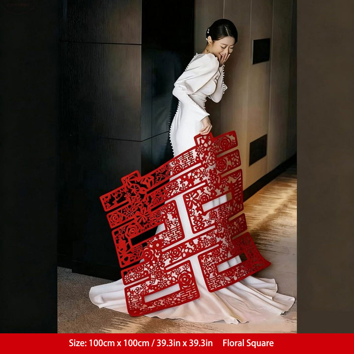 Chinese Double Happiness Paper Cut Weddingm Decor Photography Props