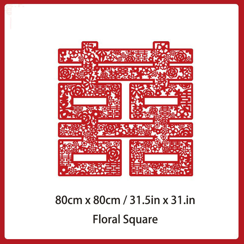 Chinese Double Happiness Paper Cut Weddingm Decor Photography Props