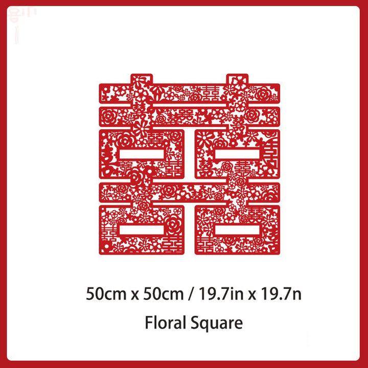 Chinese Double Happiness Paper Cut Weddingm Decor Photography Props