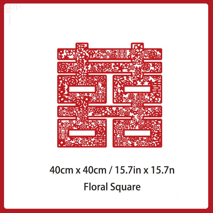 Chinese Double Happiness Paper Cut Weddingm Decor Photography Props