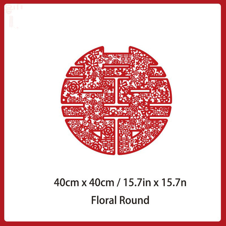 Chinese Double Happiness Paper Cut Weddingm Decor Photography Props