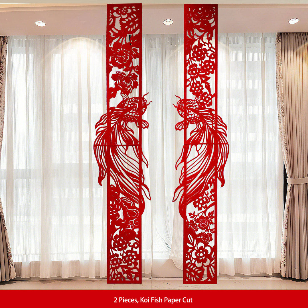 Chinese Double Happiness Paper Cut Wedding Decoration Backdrop