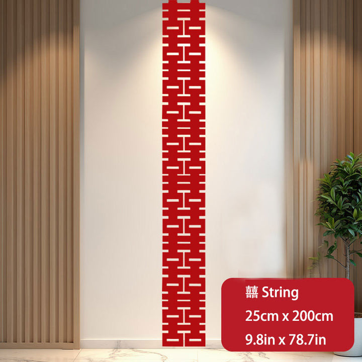 Chinese Double Happiness Hanging Wedding Decorations Backdrop