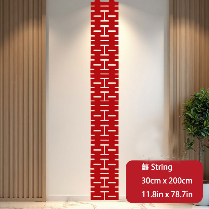 Chinese Double Happiness Hanging Wedding Decorations Backdrop