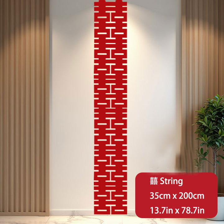 Chinese Double Happiness Hanging Wedding Decorations Backdrop