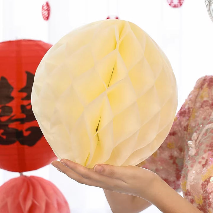 2 Pcs Chinese Wedding Honeycomb Paper Ball Decorations Props