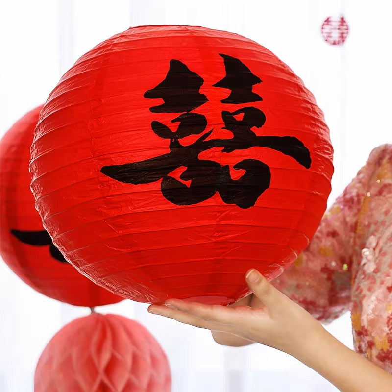 2 Pcs Chinese Wedding Honeycomb Paper Ball Decorations Props