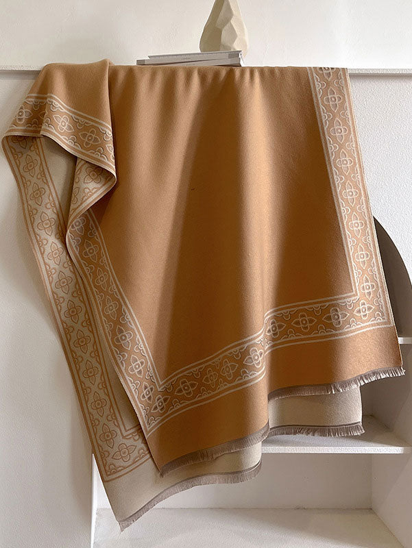 Black Khaki Plus Size Women Scarf Wrap Shawl