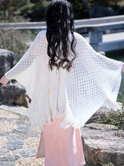 Crochet Knitted Cheongsam Cardigan Wrap Shawl