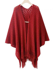 Crochet Knitted Cheongsam Cardigan Wrap Shawl