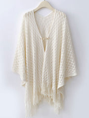 Crochet Knitted Cheongsam Cardigan Wrap Shawl