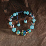 Blue Crystal Cloisonne Handmade String Bracelets