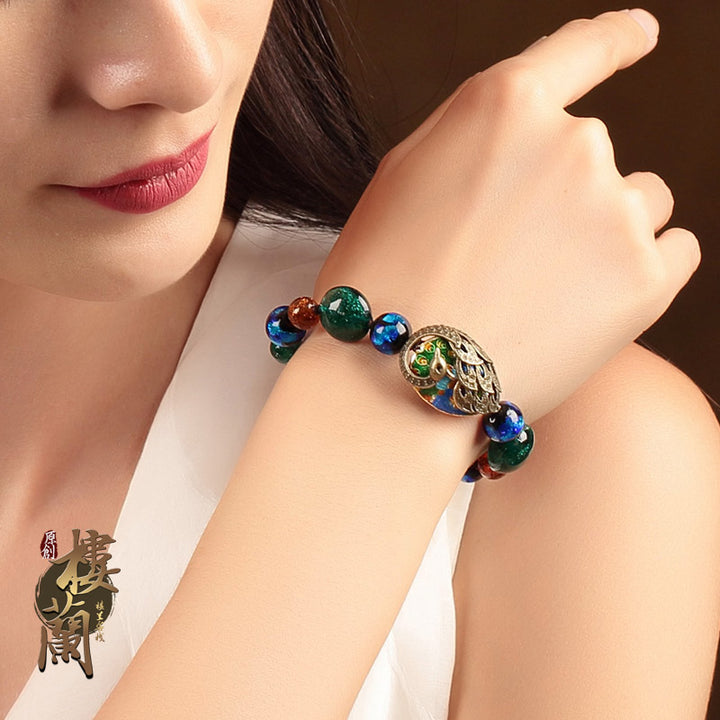 Handmade Green Azure Stone Beads String Bracelets