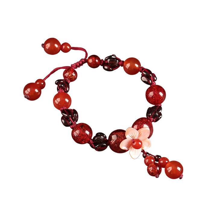 Handmade Red Agate Gamet String Bracelets