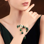 Handmade Green Azure Stone Jade String Bracelets