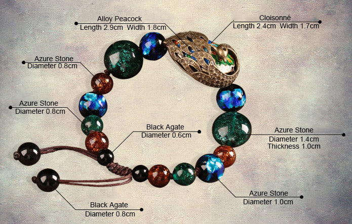 Handmade Green Azure Stone Beads String Bracelets