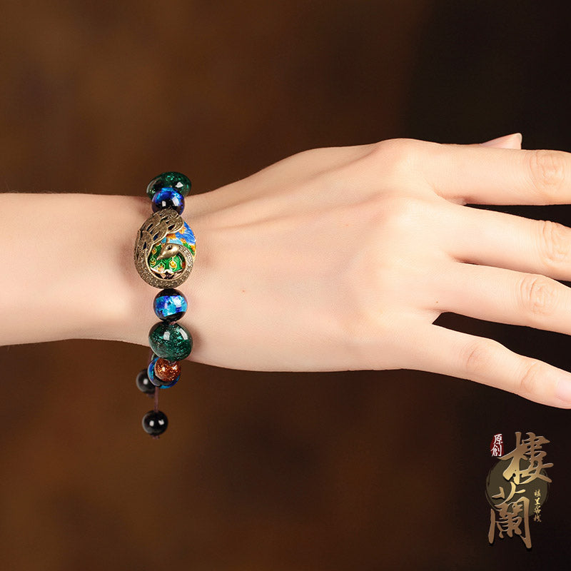 Handmade Green Azure Stone Beads String Bracelets