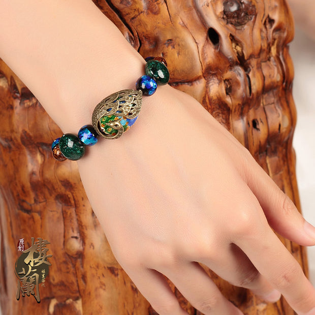 Handmade Green Azure Stone Beads String Bracelets
