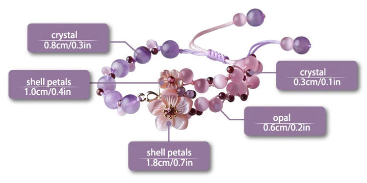 HandmadePurple Crystal Amethyst Beads String Bracelets