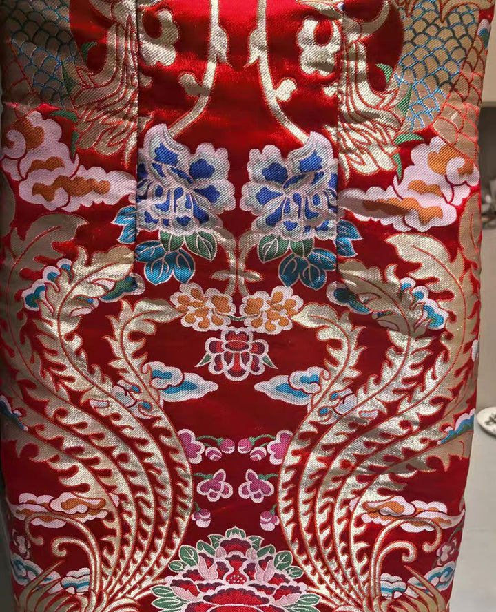 Clearance Jacquard Bridal Short Qipao Cheongsam Wedding Dress